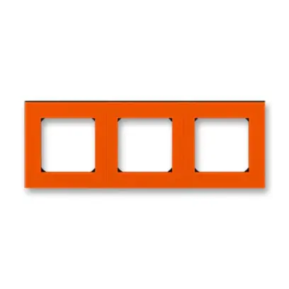 3901H-A05030 66  Rámeček pro elektroinstalační přístroje, trojnásobný, oranžová / kouřová černá